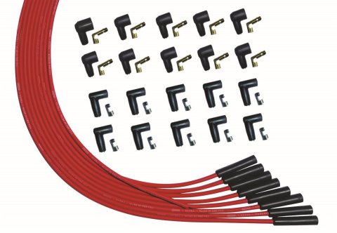 Moroso V8 Universal Str Plug HEI & Non-HEI Ultra Spark Plug Wire Set - Red
