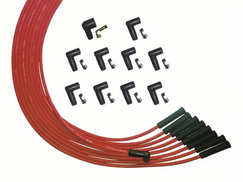 Moroso Universal V8 Str Plug HEI Unsleeved Ultra Spark Plug Wire Set - Red