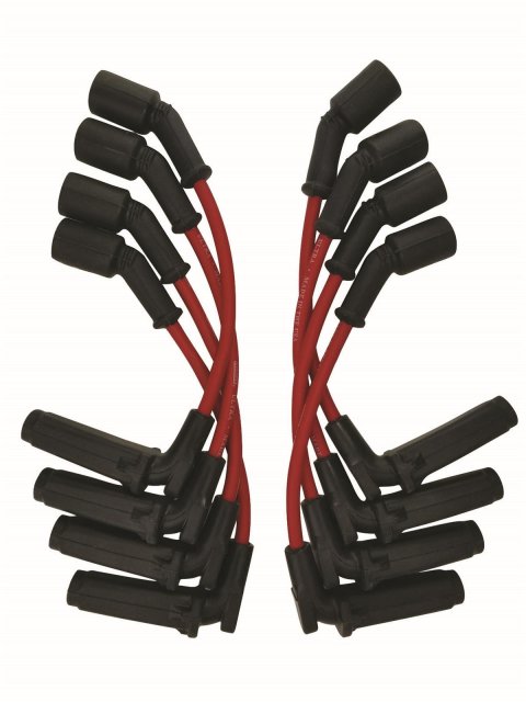 Moroso 9.75in Coil On Plug 90 Deg Ultra Spark Plug Wire Set - Red