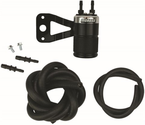 Moroso Harley-Davidson 88-16 Evo Twin Cam Sportster Air Oil Separator - Black & Polished