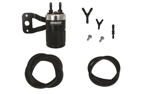 Moroso H-D Twin Cam (w/Vance & Hines VO2 Air Cleaner Excl VO2 90) Air Oil Separator - Blk & Polished