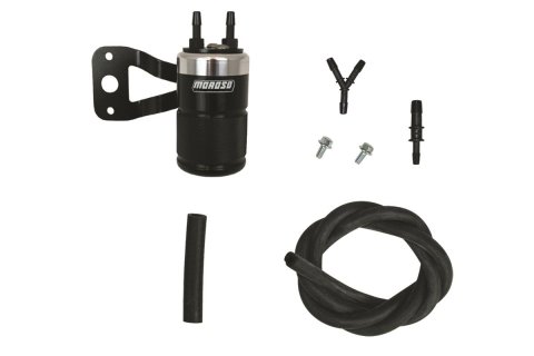 Moroso Harley-Davidson Twin Cam (w/Ss Teardrop Air Cleaner) Air Oil Separator - Black & Polished