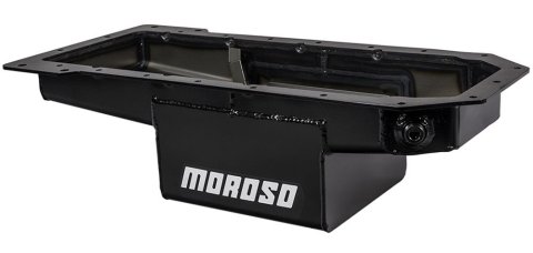 Moroso Mopar Late Model Hemi Gen 3 5.7L/6.1L/6.4L Center Sump 6.5in Deep Steel Oil Pan