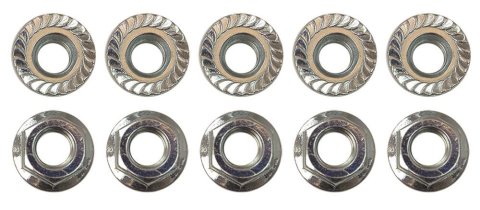 Moroso Zinc Serrated Flange Nuts - M8 X 1.25 (10 Pack)