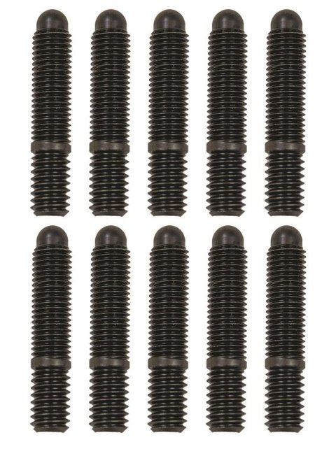 Moroso Bullet Nose Black OX Studs - 5/16-18 X 5/16-24 X 1 5/8 (10 Pack)