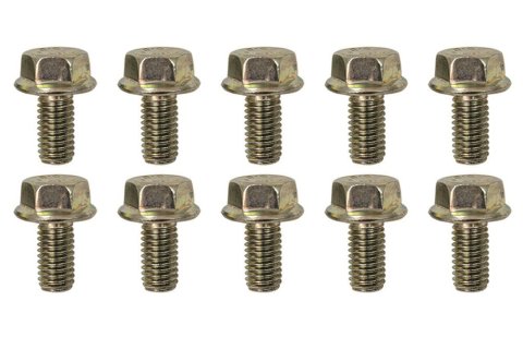 Moroso M8-1.25 x 16mm Non-Serrated Zinc Flange Bolt - 10 Pack