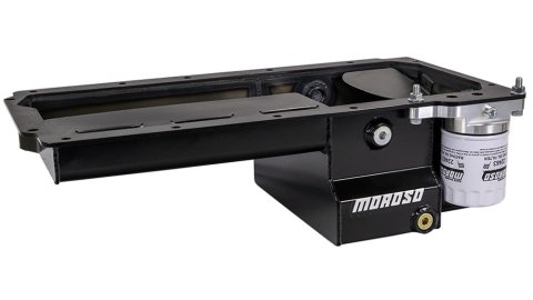 Moroso Dart LS Next Gen 3 Skirted Block Early F-Body Baffled Drain Back Steel Oil Pan - Black
