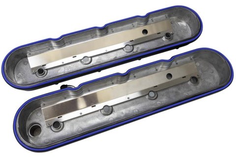 Moroso GM LS 1-1/2in Tall OEM Coil Mounts Black Satin Aluminum Valve Cover - Pair