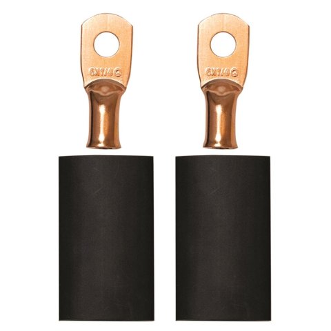 Moroso 1/4in Dia Stud 6 GA Wire Crimp/Solder Battery Cable Terminal Kit (2 Pack)
