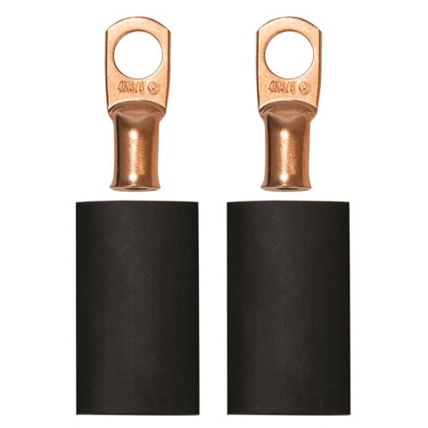 Moroso 3/8in Dia Stud 4 GA Wire Crimp/Solder Battery Cable Terminal Kit (2 Pack)