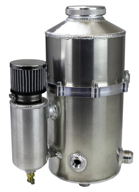 Moroso Drag Race 2 Pc 60/40 Split 16.5in Tall 7in Dia 7qt Dry Sump Tank