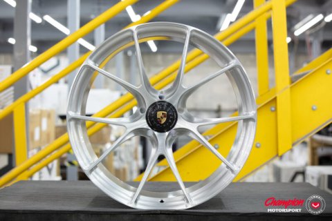 Vossen X Champion RS74 21X12 / ET50 / Brushed Gloss Clear Wheel / Centerlock / 911 Turbo 991- Rear