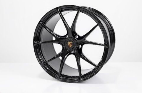 Vossen X Champion RS74 21X9.5 / ET50 / 5X130 / Gloss Black Wheel / Taycan - Front