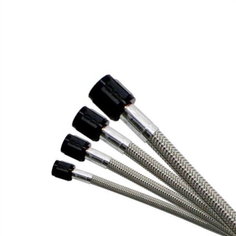 Nitrous Express 6AN 10ft Stainless Steel Braided Hose - Black
