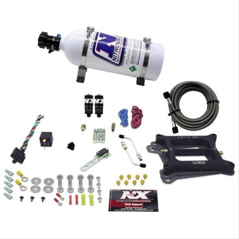 Nitrous Express 4150 Hitman Plus 4-BBL Nitrous Kit (50-200HP) w/5lb Bottle