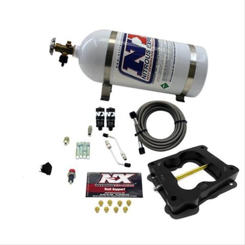 Nitrous Express Q-Jet/Holley Spread Bore Hitman Nitrous Kit (100-150-200HP) w/10lb Bottle