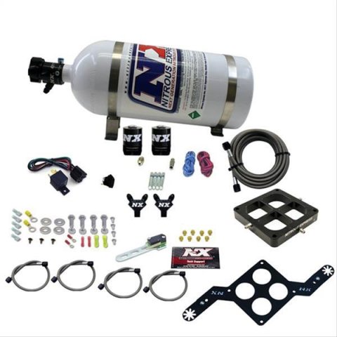 Nitrous Express Dominator Billet Crossbar Stage 6 Nitrous Kit (50-300HP) w/10lb Bottle