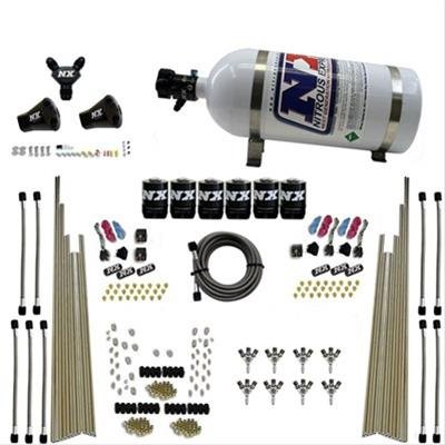 Nitrous Express 8 Cyl Triple-D Dry Direct Port 3 Stage Dry 6 Solenoids Nitrous Kit w/12lb Bottle