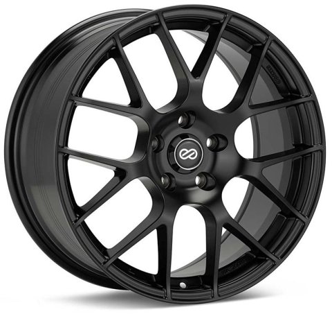 Enkei Raijin 18x8 45mm Offset 5x112 Bolt Pattern 72.6 Bore Diameter Matte Black Wheel