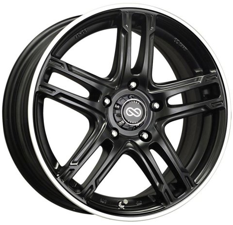 Enkei FD-05 18x7.5 5x100 53mm Offset 72.6 Bore Dia Black Machined Wheel