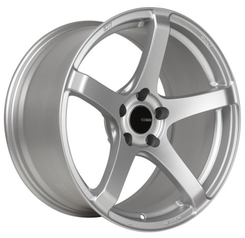 Enkei Kojin 17x8 45mm Offset 5x112 Bolt Pattern 72.6mm Bore Dia Silver Wheel