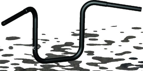 Burly Brand Ape Hanger 12in - Black