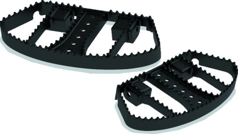 Burly Brand MX Passenger Boards - Black