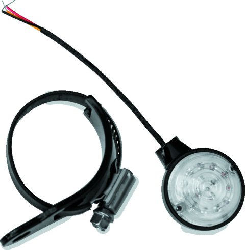 Burly Brand LED Turn Signals Fork Mount Universal - Black/Amber