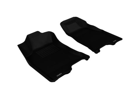3D MAXpider 2004-2012 Chevrolet/GMC Colorado/Canyon Crew Cab Kagu 1st Row Floormat - Black