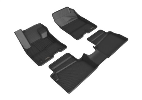 3D MAXpider 2022 Ford Maverick Hybrid Kagu 1st & 2nd Row Floormat - Black