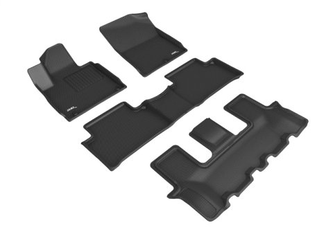 3D MAXpider 22-23 Kia Sorento 7-Seat Kagu Black R1 R2 R3