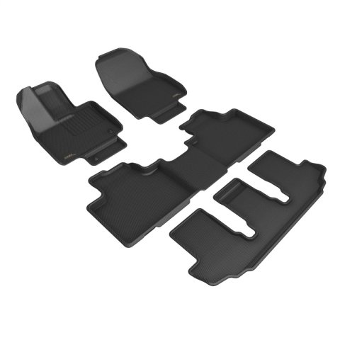 3D MAXpider 20-23 Toyota Highlander Hybrid Kagu Black Floor Mat - Row 1/2/3