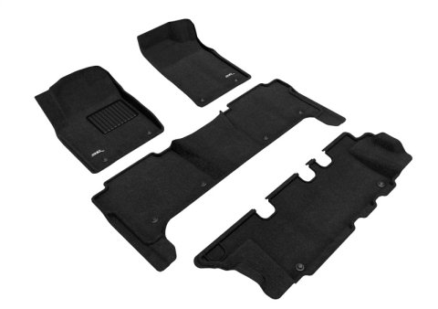 3D MAXpider 17-18 Nissan Armada With Bench 2nd Row Elegant Black R1 R2 R3
