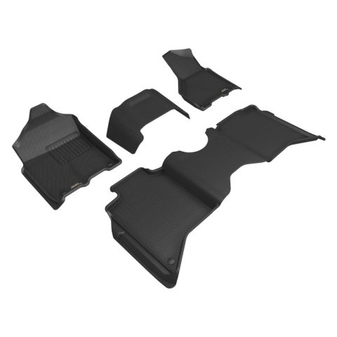 3D MAXpider 19-24 Dodge RAM 2500 Crew Cab w Bench Seats All Weather Floor Liner - Kagu Black R1 & R2