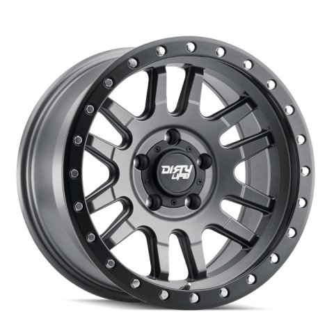 Dirty Life 9309 Canyon Pro 17x9/6x139.7 BP/0mm Offset/106mm Hub Satin Graphite Wheel - Beadlock