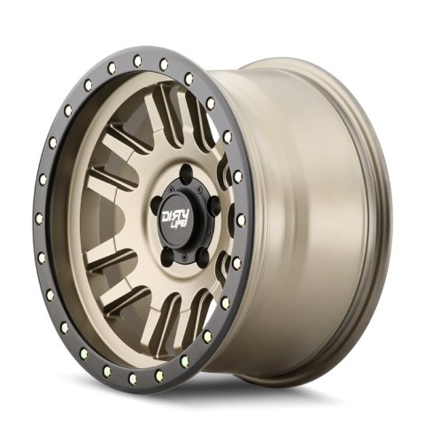 Dirty Life 9309 Canyon Pro 17x9/5x127 BP/-12mm Offset/71.5mm Hub Satin Gold Wheel - Beadlock