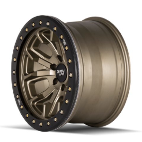 Dirty Life 9303 DT-1 17x9 / 8x170 BP / -12mm Offset / 130.8mm Hub Satin Gold Wheel - Beadlock