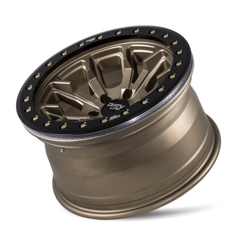 Dirty Life 9303 DT-1 17x9 / 5x127 BP / -38mm Offset / 78.1mm Hub Satin Gold Wheel - Beadlock