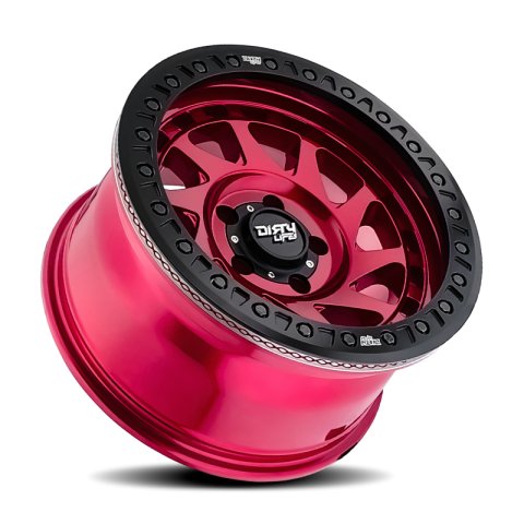 Dirty Life 9313 Enigma Race 17x9 / 6x139.7 BP / -38mm Offset / 106mm Hub Crimson Candy Red Wheel