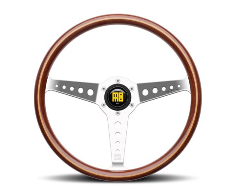 Momo California Wood Steering Wheel 360 mm - Mahogany Wood/Polished Spokes