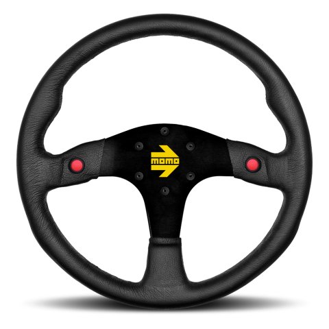 Momo MOD80 Steering Wheel 350 mm - Black Leather/Black Spokes