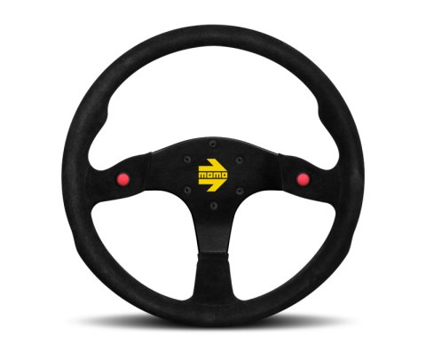 Momo MOD80 Steering Wheel 350 mm - Black Suede/Black Spokes