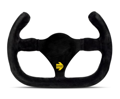 Momo MOD30 Steering Wheel 320 mm - Black Suede/Black Spokes/1 Stripe