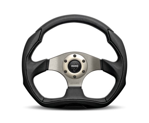 Momo Eagle Steering Wheel 350 mm - Black Leather/Anthracite Spokes
