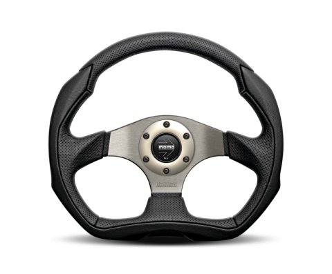 Momo Jet Steering Wheel 350 mm - Black AirLeather/Black Spokes
