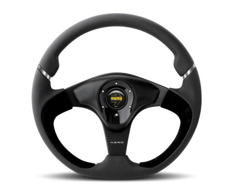 Momo Prototipo 6C Steering Wheel 350 mm - Black Leather/Gry St/Cbn Fbr Spoke