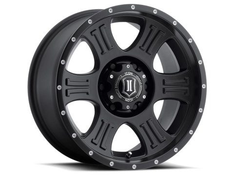 ICON Shield 20x9 5x150 16mm Offset 5.625in BS 110.1mm Bore Satin Black Wheel