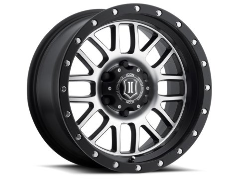 ICON Alpha 20x9 5x150 16mm Offset 5.625in BS 110.1mm Bore Satin Black/Milled Windows Wheel