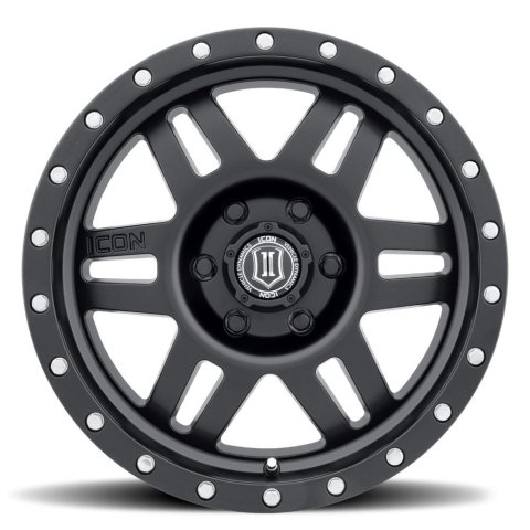 ICON Six Speed 17x8.5 6x135 6mm Offset 5in BS 94mm Bore Satin Black Wheel