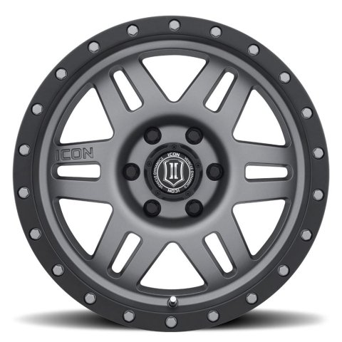 ICON Six Speed 17x8.5 6x5.5 25mm Offset 5.75in BS 108.1mm Bore Titanium Wheel